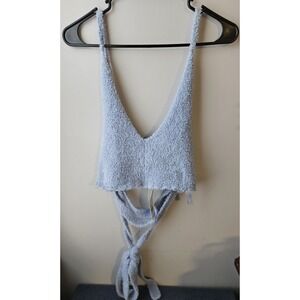Urban Outfitters Out From Under Fuzzy Lilac Wrap Tie Bralette Top Size L NWT